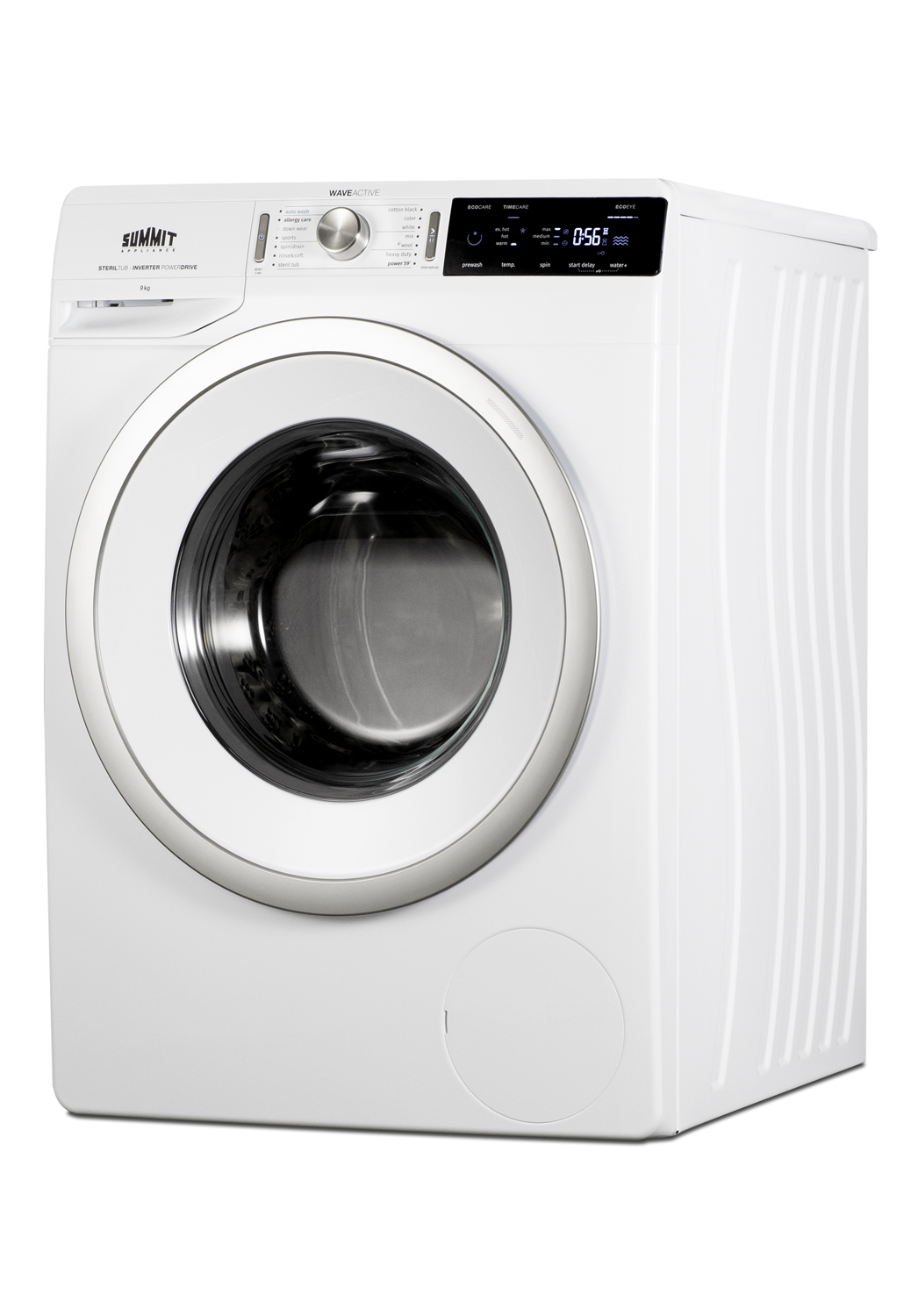 Combination of European ENERGY STAR certified SLW241W washer and SLD242W heat pump dryer, both with 208-240V operation, front loading design, 14 wash/dry programs, and a single 4-prong 208-240V power cord